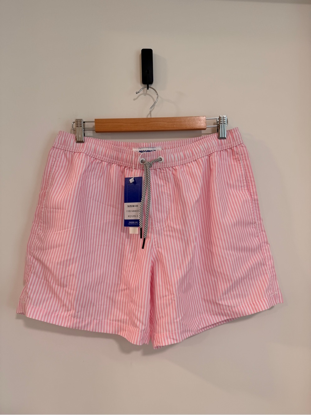 Men's Maamgic Pinstripe Swim Trunks NEW